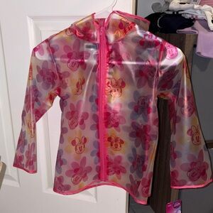 Disney Jr. Minnie Mouse Pink Floral Raincoat for Kids